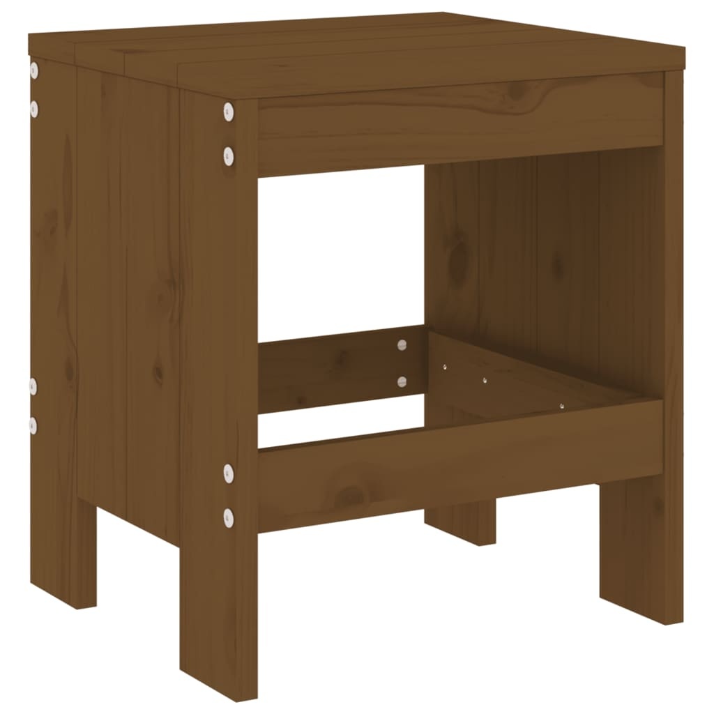 VidaXL Barkrukken 2 st 40x36x45 cm massief grenenhout honingbruin