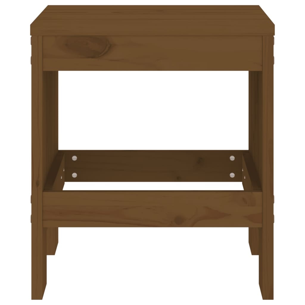 VidaXL Barkrukken 2 st 40x36x45 cm massief grenenhout honingbruin