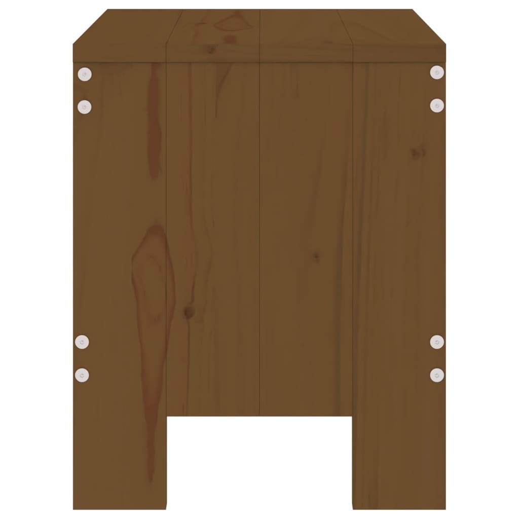 VidaXL Barkrukken 2 st 40x36x45 cm massief grenenhout honingbruin