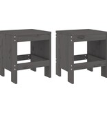 VidaXL Tuinkrukken 2 st 40x36x45 cm massief grenenhout grijs