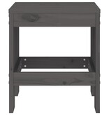 VidaXL Tuinkrukken 2 st 40x36x45 cm massief grenenhout grijs