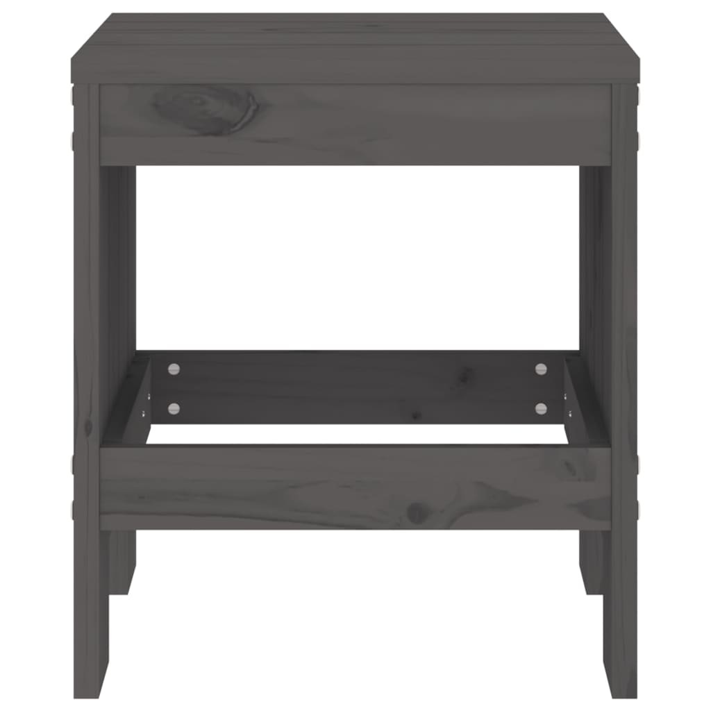 VidaXL Tuinkrukken 2 st 40x36x45 cm massief grenenhout grijs