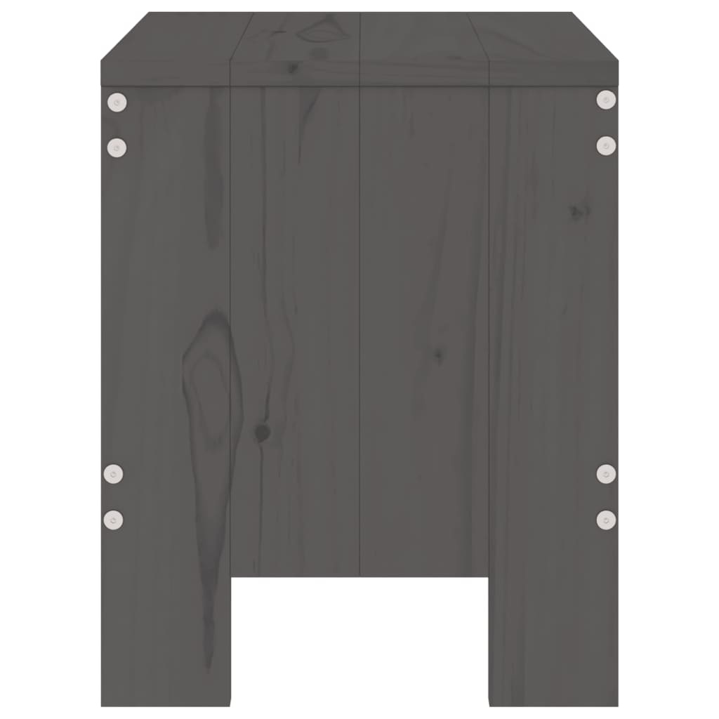 VidaXL Tuinkrukken 2 st 40x36x45 cm massief grenenhout grijs