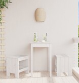 VidaXL tuinkrukken 2 st 40x36x45 cm massief grenenhout wit