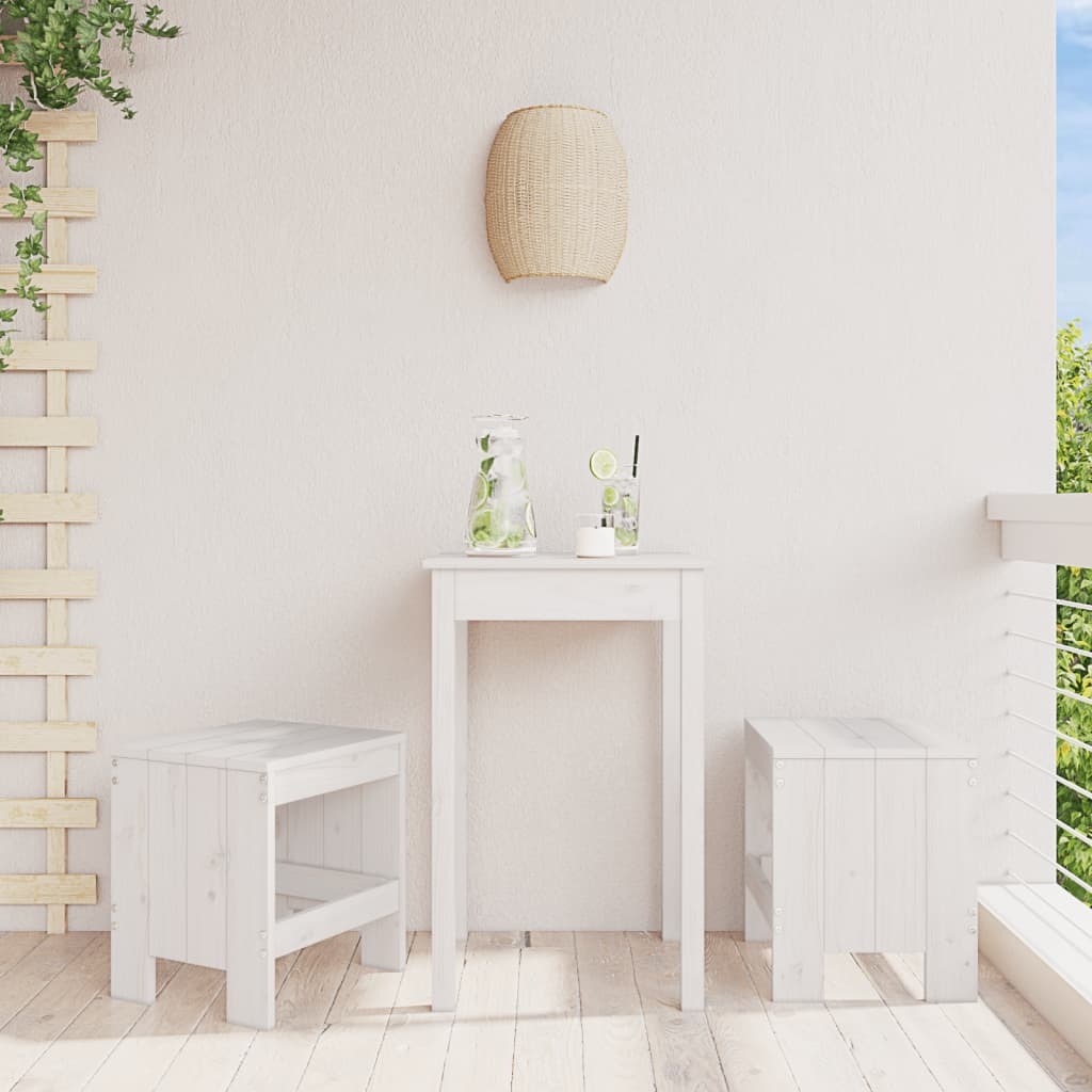 VidaXL tuinkrukken 2 st 40x36x45 cm massief grenenhout wit