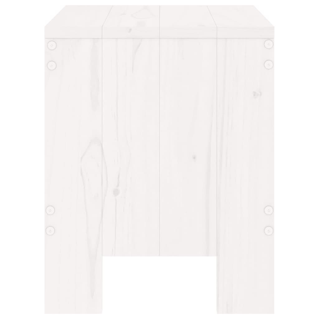 VidaXL tuinkrukken 2 st 40x36x45 cm massief grenenhout wit