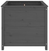 VidaXL Plantenbak 82,5x82,5x78 cm massief grenenhout grijs