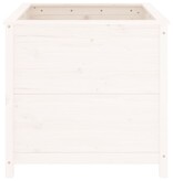 VidaXL Plantenbak 82,5x82,5x78 cm massief grenenhout wit
