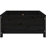 VidaXL Plantenbak 82,5x82,5x39 cm massief grenenhout zwart