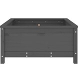 VidaXL Plantenbak 82,5x82,5x39 cm massief grenenhout grijs