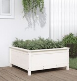 VidaXL Plantenbak 82,5x82,5x39 cm massief grenenhout wit