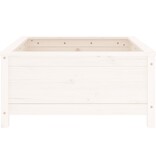 VidaXL Plantenbak 82,5x82,5x39 cm massief grenenhout wit
