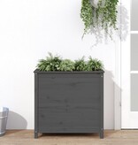 VidaXL Plantenbak 82,5x40x78 cm massief grenenhout grijs