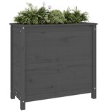 VidaXL Plantenbak 82,5x40x78 cm massief grenenhout grijs