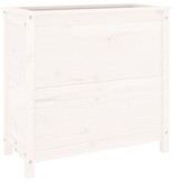 VidaXL Plantenbak 82,5x40x78 cm massief grenenhout wit