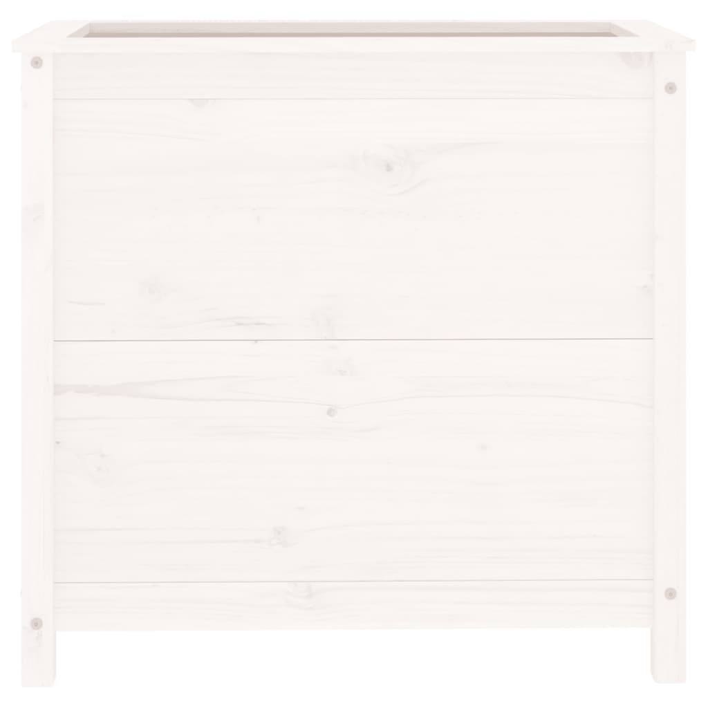 VidaXL Plantenbak 82,5x40x78 cm massief grenenhout wit