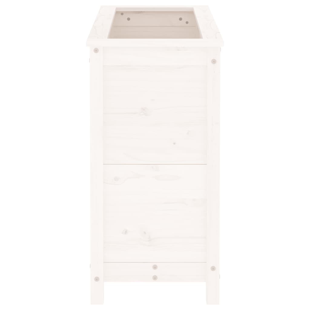 VidaXL Plantenbak 82,5x40x78 cm massief grenenhout wit