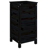 VidaXL Plantenbak 40x40x78 cm massief grenenhout zwart
