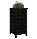 VidaXL Plantenbak 40x40x78 cm massief grenenhout zwart