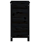 VidaXL Plantenbak 40x40x78 cm massief grenenhout zwart