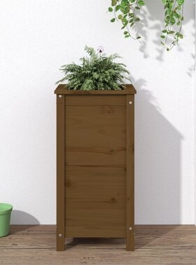 VidaXL Plantenbak 40x40x78 cm massief grenenhout honingbruin