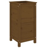 VidaXL Plantenbak 40x40x78 cm massief grenenhout honingbruin