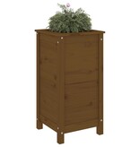 VidaXL Plantenbak 40x40x78 cm massief grenenhout honingbruin
