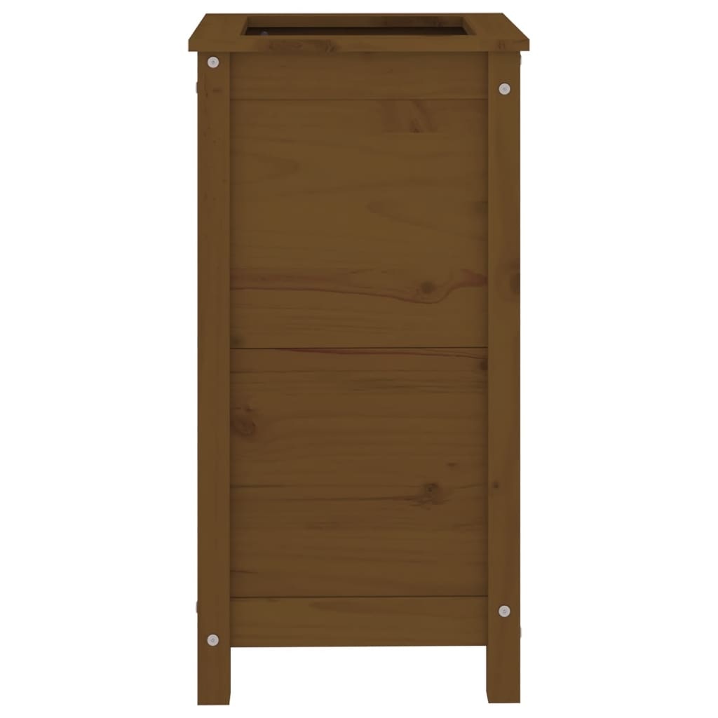 VidaXL Plantenbak 40x40x78 cm massief grenenhout honingbruin