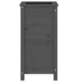VidaXL Plantenbak 40x40x78 cm massief grenenhout grijs