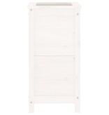 VidaXL Plantenbak 40x40x78 cm massief grenenhout wit