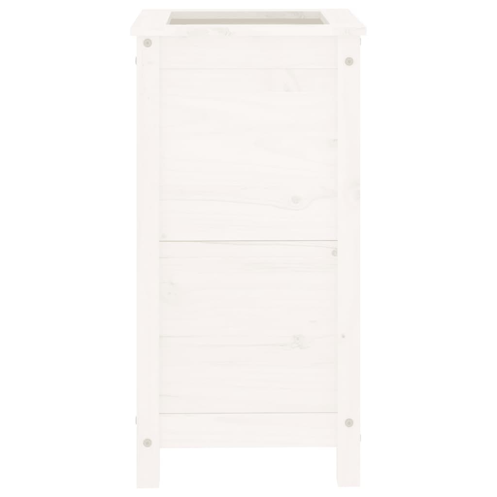 VidaXL Plantenbak 40x40x78 cm massief grenenhout wit