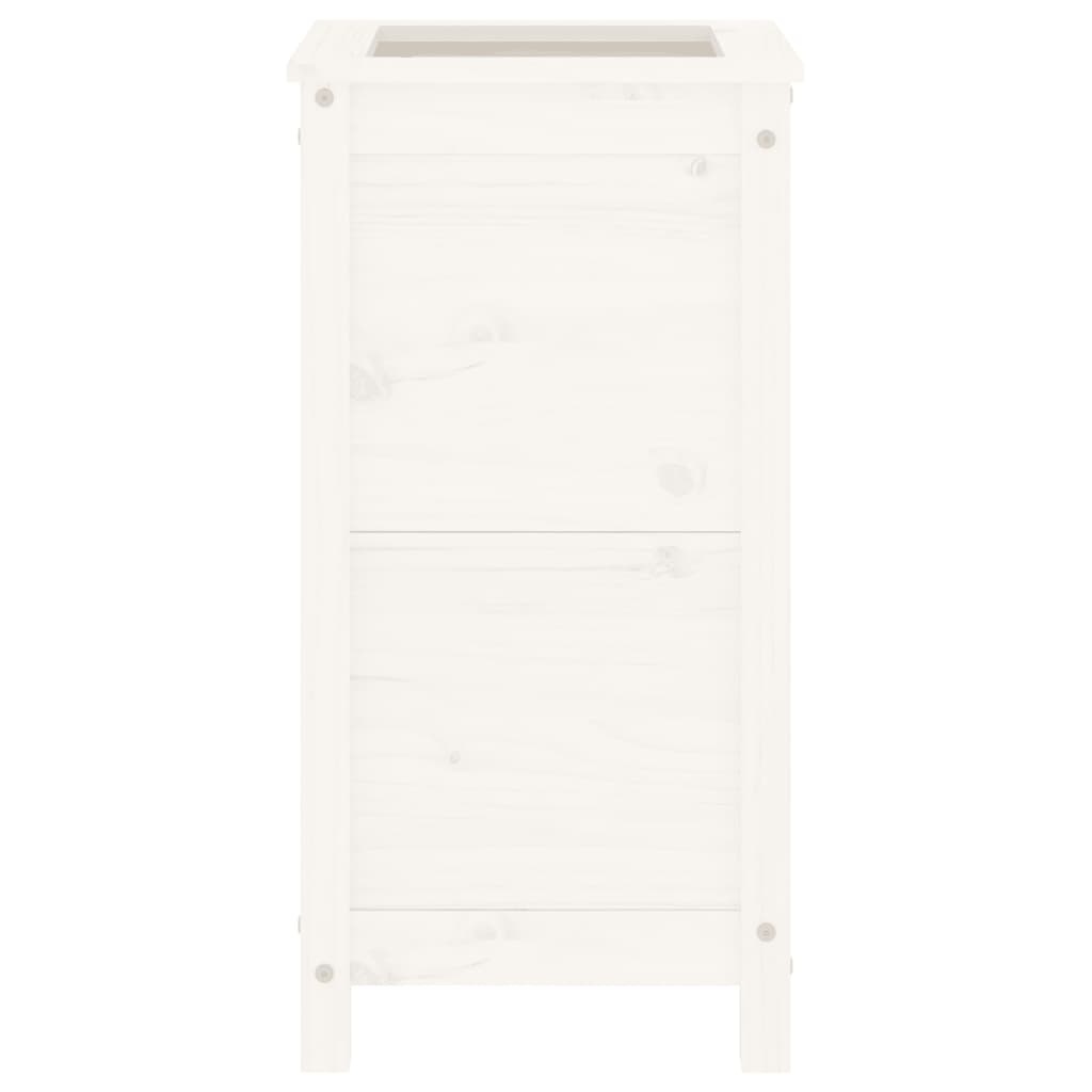 VidaXL Plantenbak 40x40x78 cm massief grenenhout wit