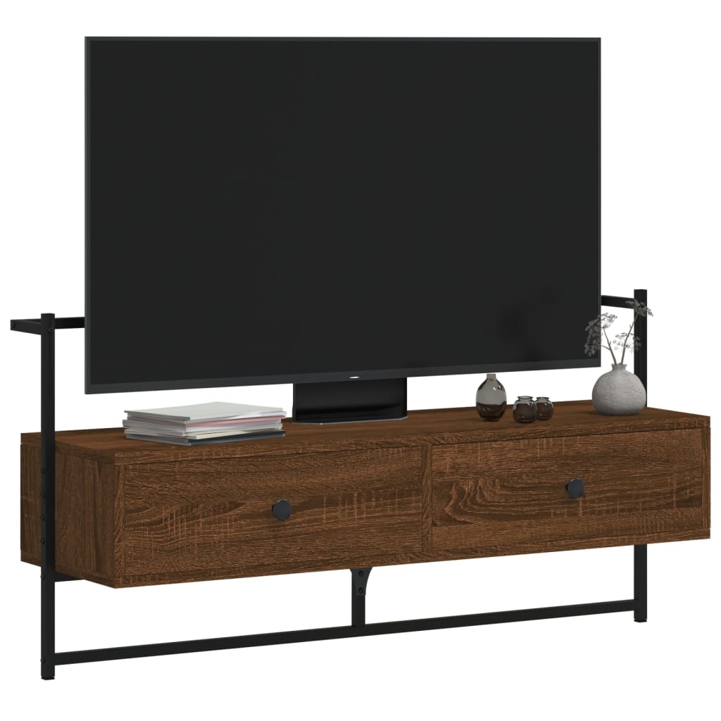 VidaXL Tv-meubel wandgemonteerd 100,5x30x51 cm hout bruineikenkleurig