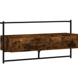 VidaXL Tv-meubel wandgemonteerd 100,5x30x51 cm hout gerookt eikenkleur