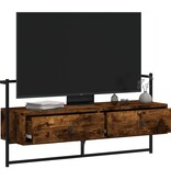 VidaXL Tv-meubel wandgemonteerd 100,5x30x51 cm hout gerookt eikenkleur