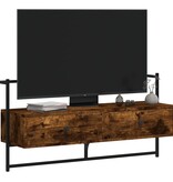 VidaXL Tv-meubel wandgemonteerd 100,5x30x51 cm hout gerookt eikenkleur