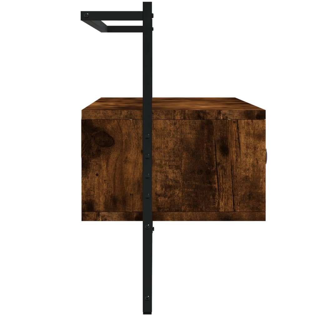 VidaXL Tv-meubel wandgemonteerd 100,5x30x51 cm hout gerookt eikenkleur