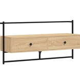 VidaXL Tv-meubel wandgemonteerd 100,5x30x51 cm hout sonoma eikenkleur