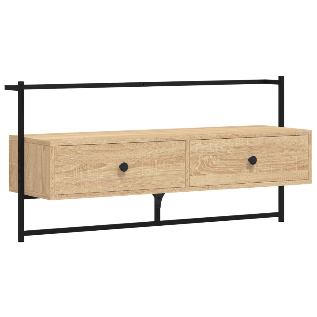 VidaXL Tv-meubel wandgemonteerd 100,5x30x51 cm hout sonoma eikenkleur