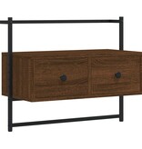 VidaXL Tv-meubel wandgemonteerd 60,5x30x51 cm hout bruineikenkleurig