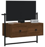 VidaXL Tv-meubel wandgemonteerd 60,5x30x51 cm hout bruineikenkleurig