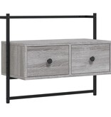 VidaXL Tv-meubel wandgemonteerd 60,5x30x51 cm hout grijs sonoma eiken
