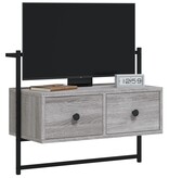 VidaXL Tv-meubel wandgemonteerd 60,5x30x51 cm hout grijs sonoma eiken