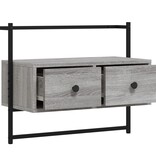 VidaXL Tv-meubel wandgemonteerd 60,5x30x51 cm hout grijs sonoma eiken