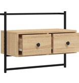 VidaXL Tv-meubel wandgemonteerd 60,5x30x51 cm hout sonoma eikenkleurig