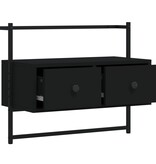 VidaXL Tv-meubel wandgemonteerd 60,5x30x51 cm bewerkt hout zwart