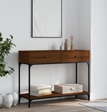 VidaXL Wandtafel 100x34,5x75 cm bewerkt hout bruineikenkleurig
