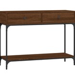 VidaXL Wandtafel 100x34,5x75 cm bewerkt hout bruineikenkleurig