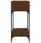 VidaXL Wandtafel 100x34,5x75 cm bewerkt hout bruineikenkleurig