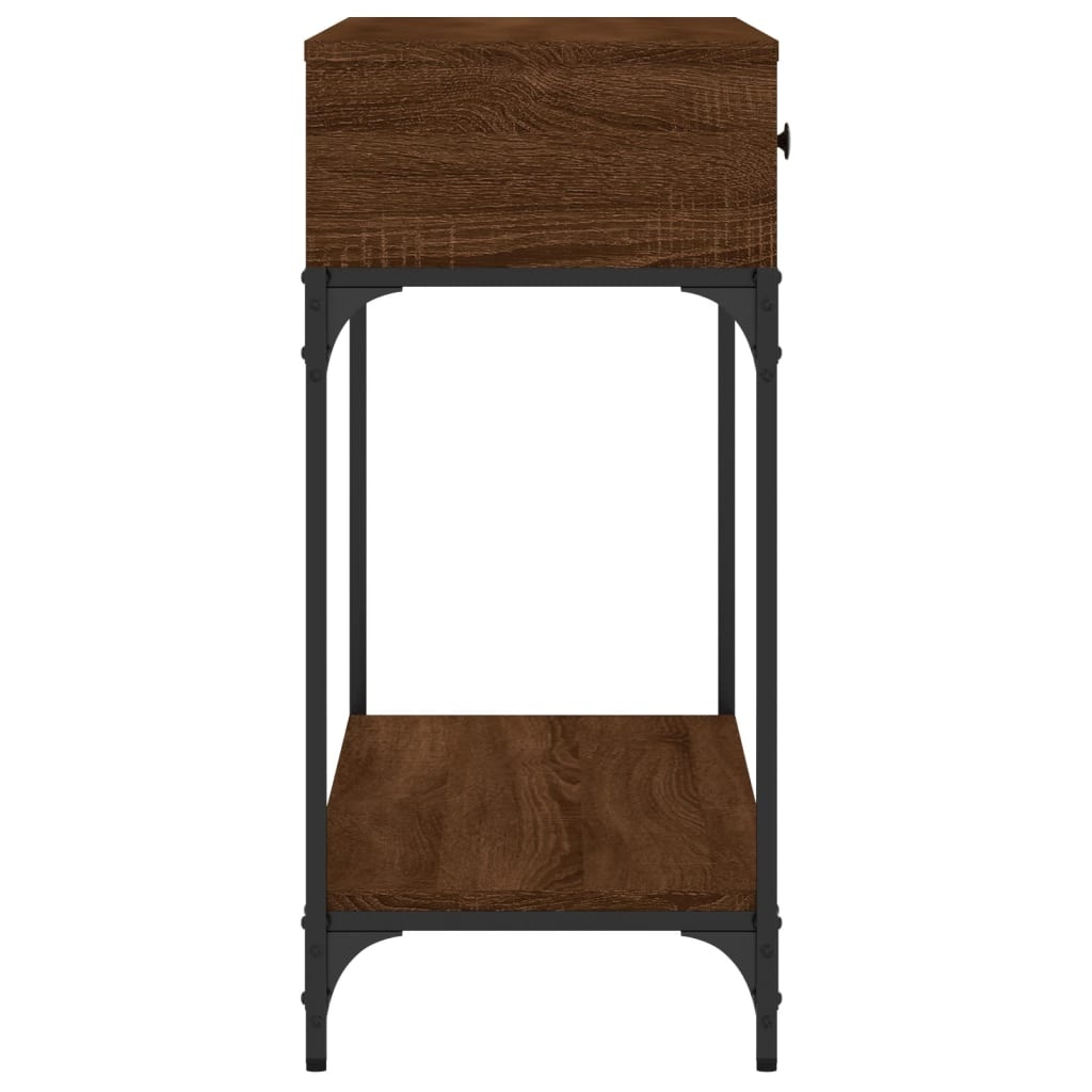 VidaXL Wandtafel 100x34,5x75 cm bewerkt hout bruineikenkleurig